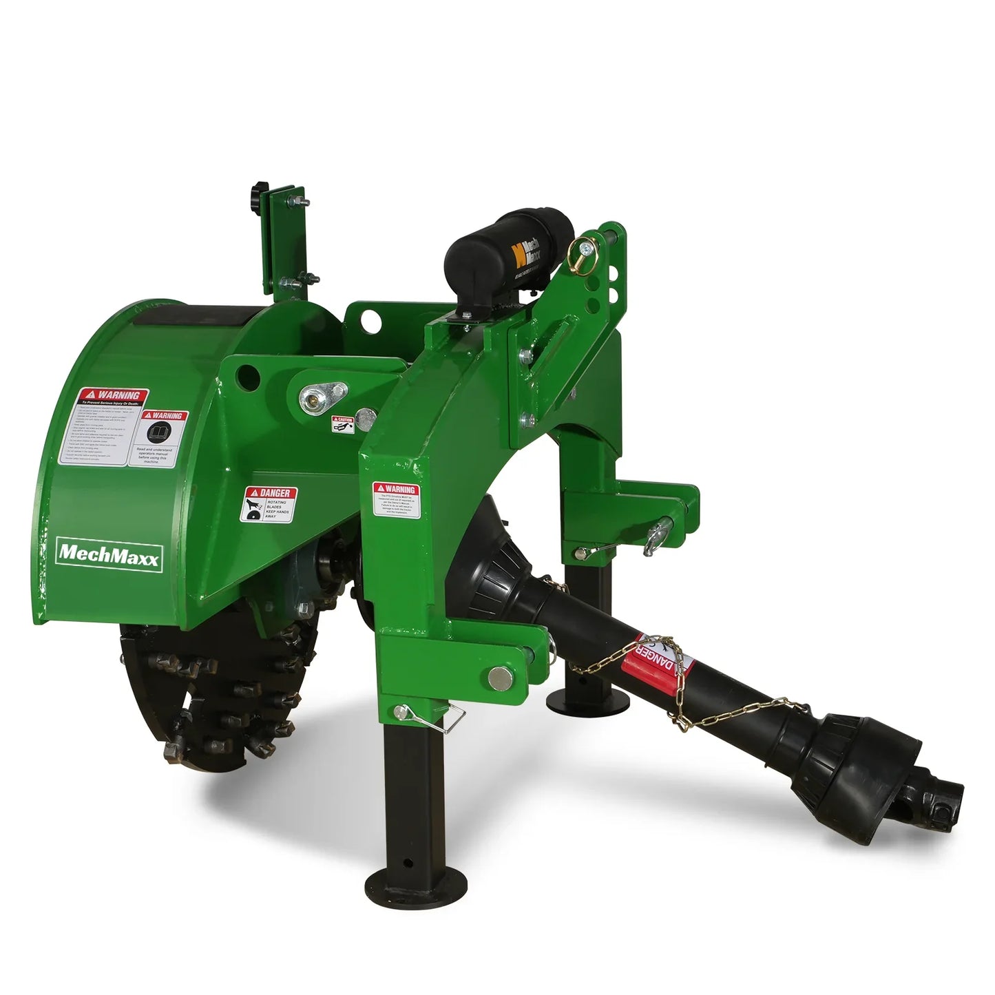 3-Point Hitch PTO Stump Grinder with 34 Carbide Teeth (PTO Shaft Included with Slip Clutch), for 15-45HP Tractor, SG24