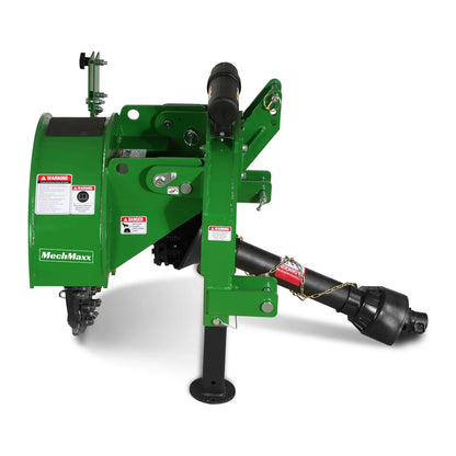 3-Point Hitch PTO Stump Grinder with 34 Carbide Teeth (PTO Shaft Included with Slip Clutch), for 15-45HP Tractor, SG24
